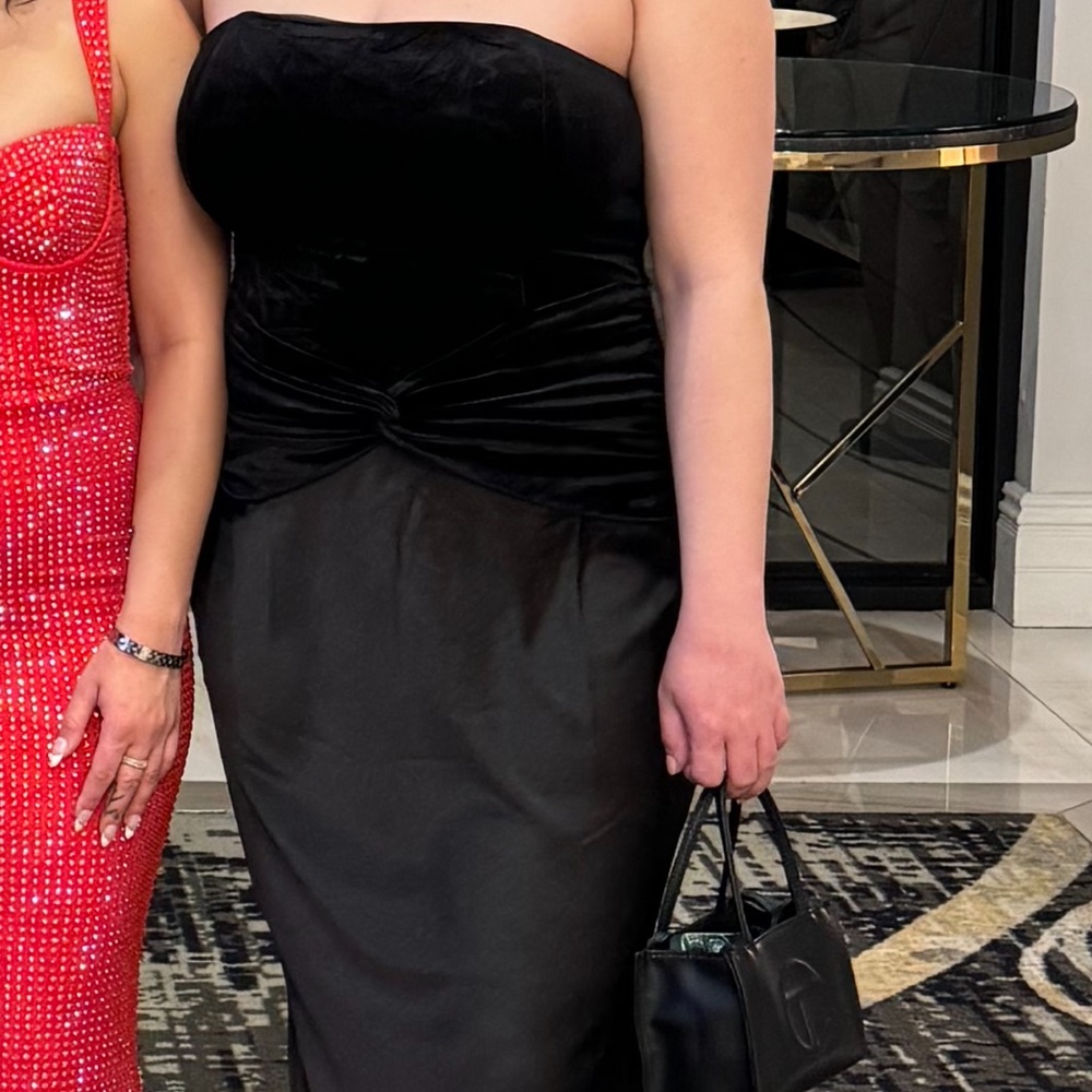 Meshki Black and Red Maxi Dress